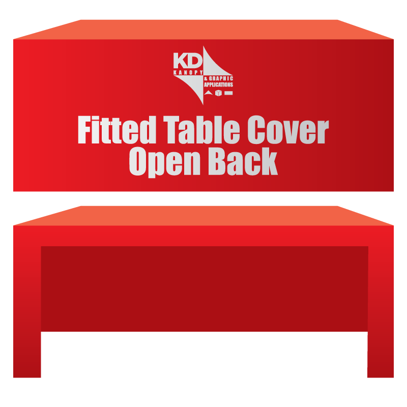 Fitted Table Cover Open Back