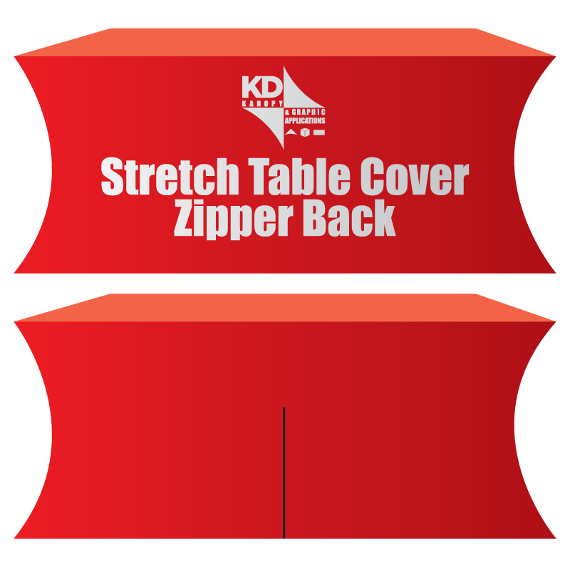 Stretch Table Cover Zipper Back